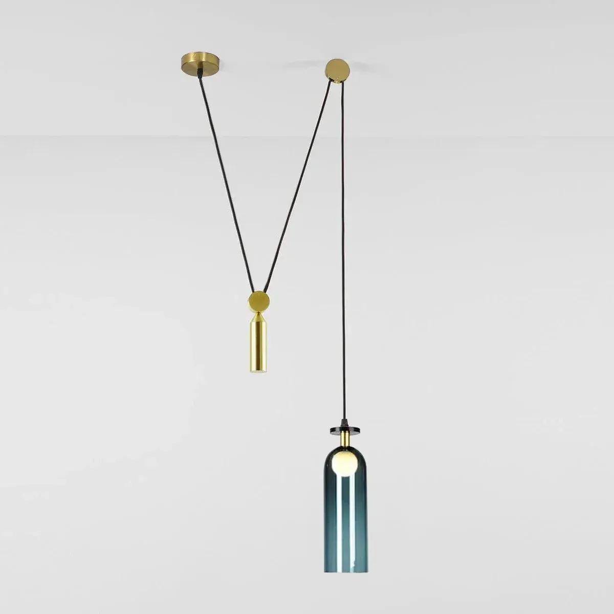 Alessio Unusual Metal Glass Pendant Light Bedroom Living Room
