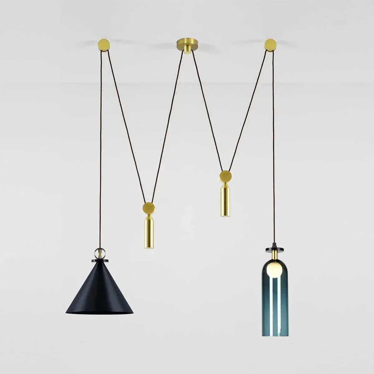 Alessio Unusual Metal Glass Pendant Light Bedroom Living Room