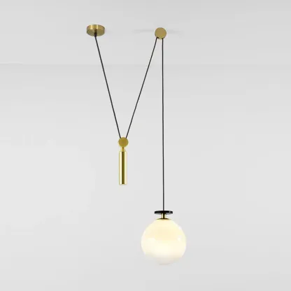 Alessio Unusual Metal Glass Pendant Light Bedroom Living Room