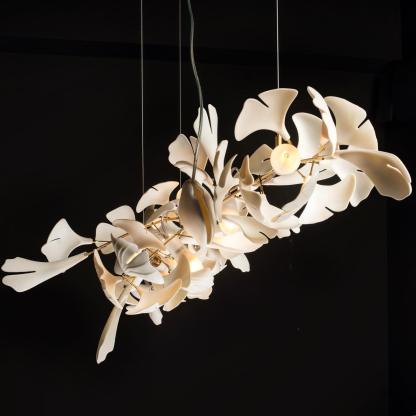 Olivia CeraFall Modern Art Deco Organic Chandelier Metal Ceramics