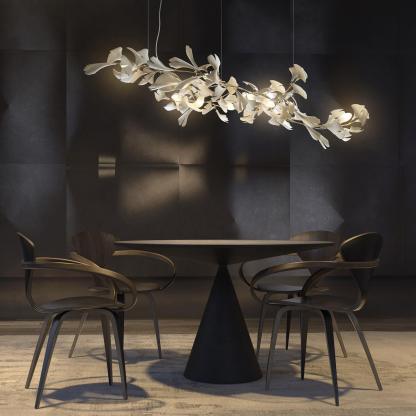 Olivia CeraFall Modern Art Deco Organic Chandelier Metal Ceramics