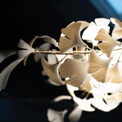 Olivia CeraFall Modern Art Deco Organic Chandelier Metal Ceramics
