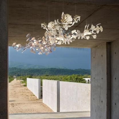 Olivia CeraFall Modern Art Deco Organic Chandelier Metal Ceramics