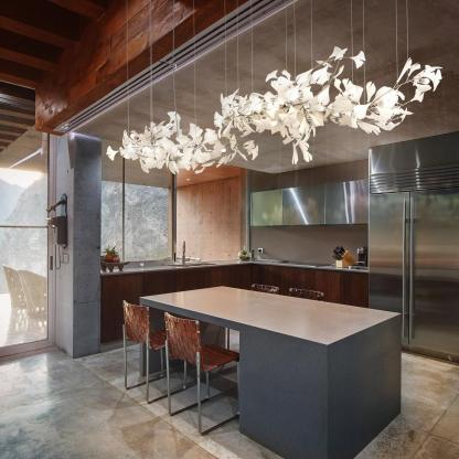 Olivia CeraFall Modern Art Deco Organic Chandelier Metal Ceramics