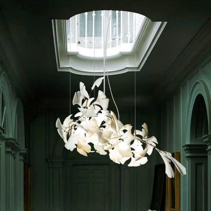 Olivia CeraFall Modern Art Deco Organic Chandelier Metal Ceramics