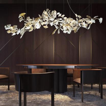 Olivia CeraFall Modern Art Deco Organic Chandelier Metal Ceramics