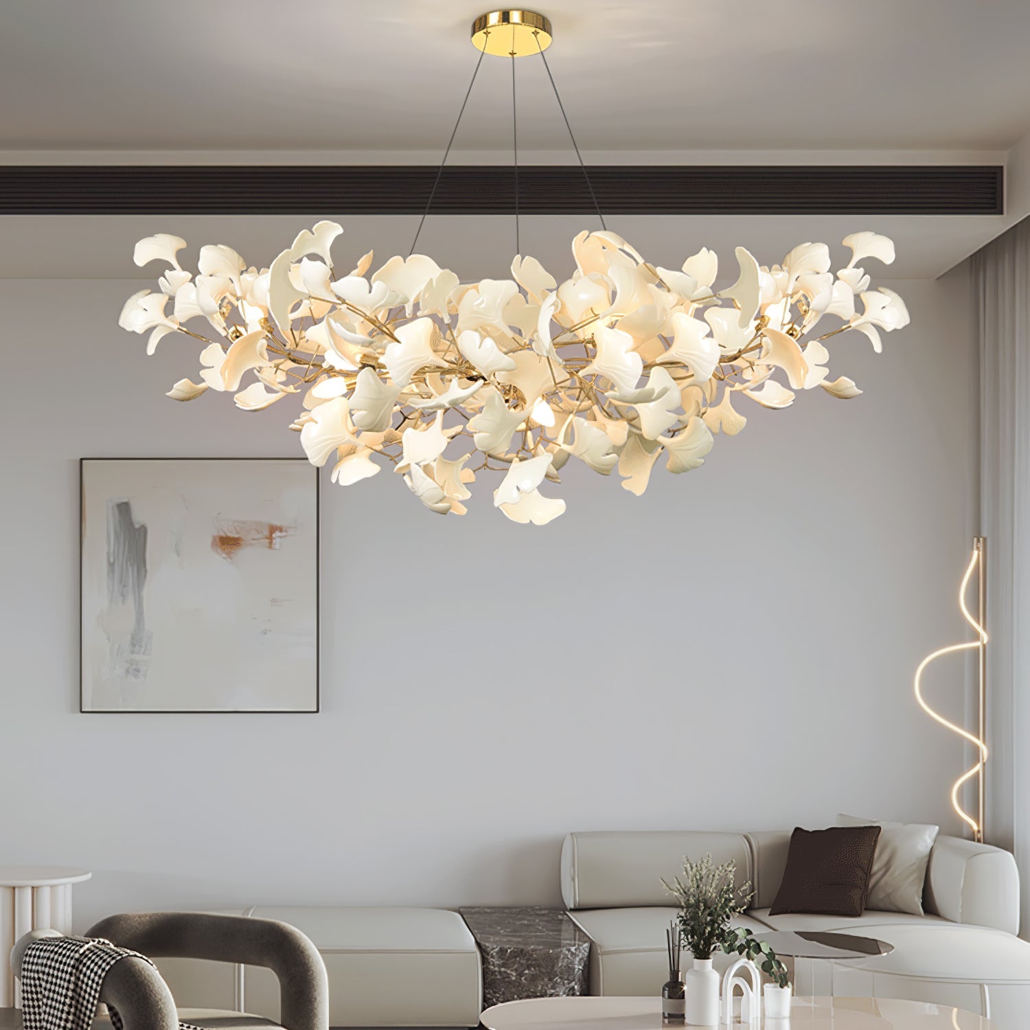 Olivia Modern Luxury Entryway Chandelier Metal Ceramics Living Room
