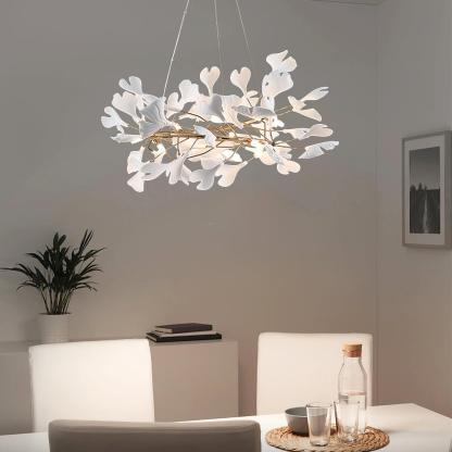 Olivia GinkLuxe chandelier in dining room