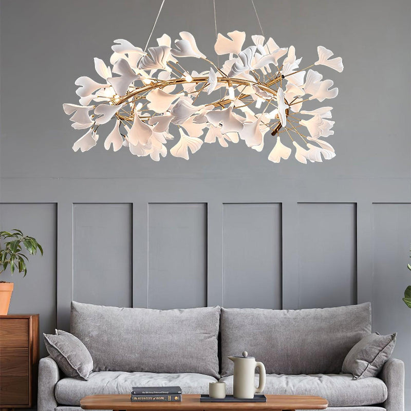 Olivia GinkLuxe modern chandelier in living room