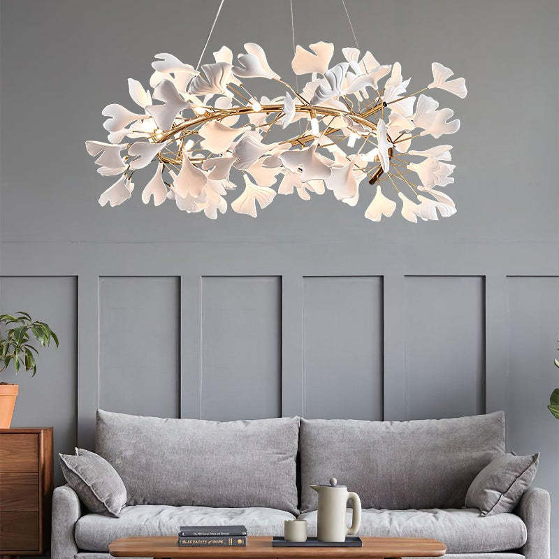 Olivia GinkLuxe modern chandelier in living room