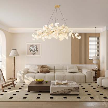 Olivia Modern Metal Acrylic Art Deco Chandelier Living Room