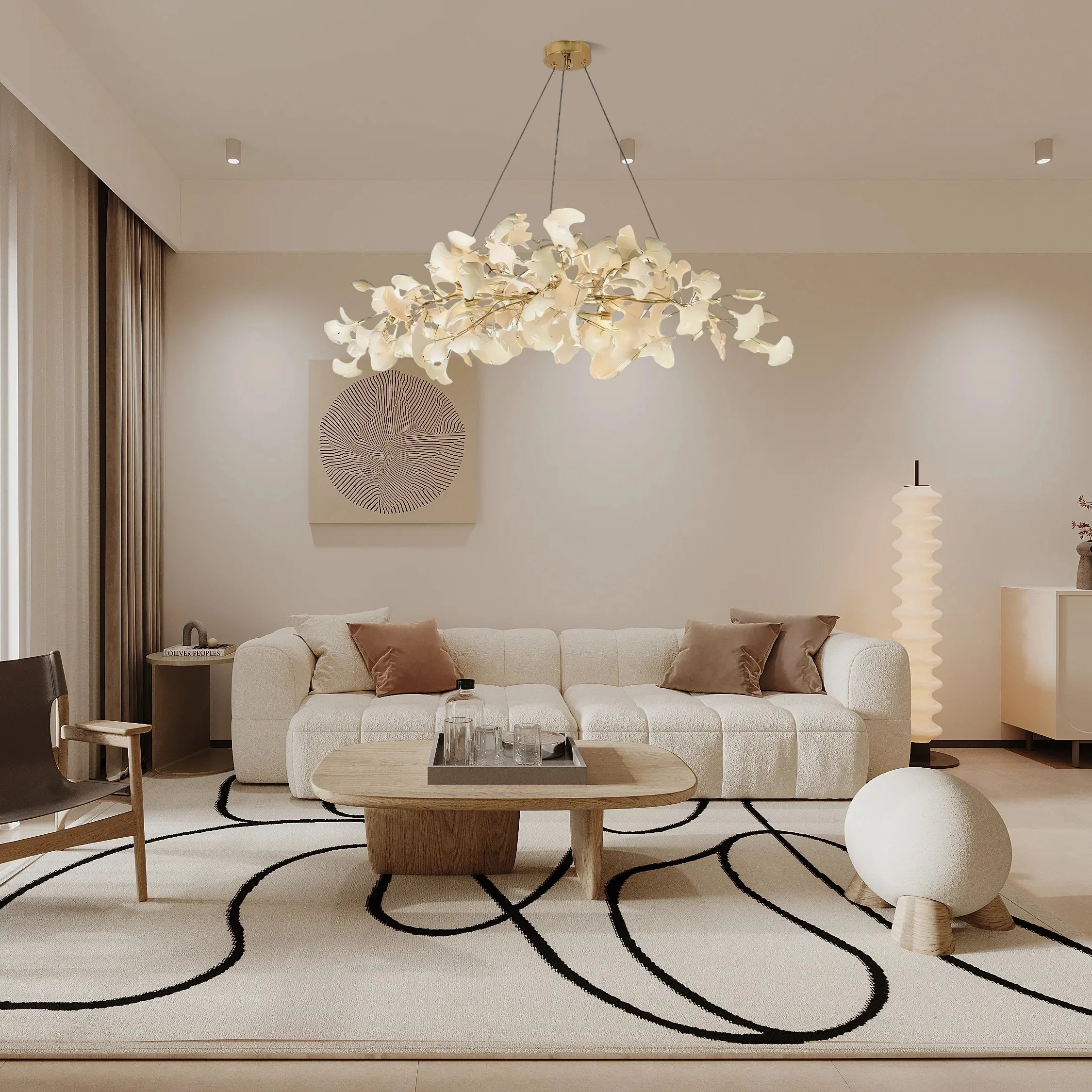 Olivia Modern Metal Acrylic Art Deco Chandelier Living Room