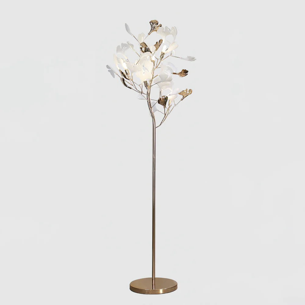 Olivia Gingko Ceramics Floor Lamp