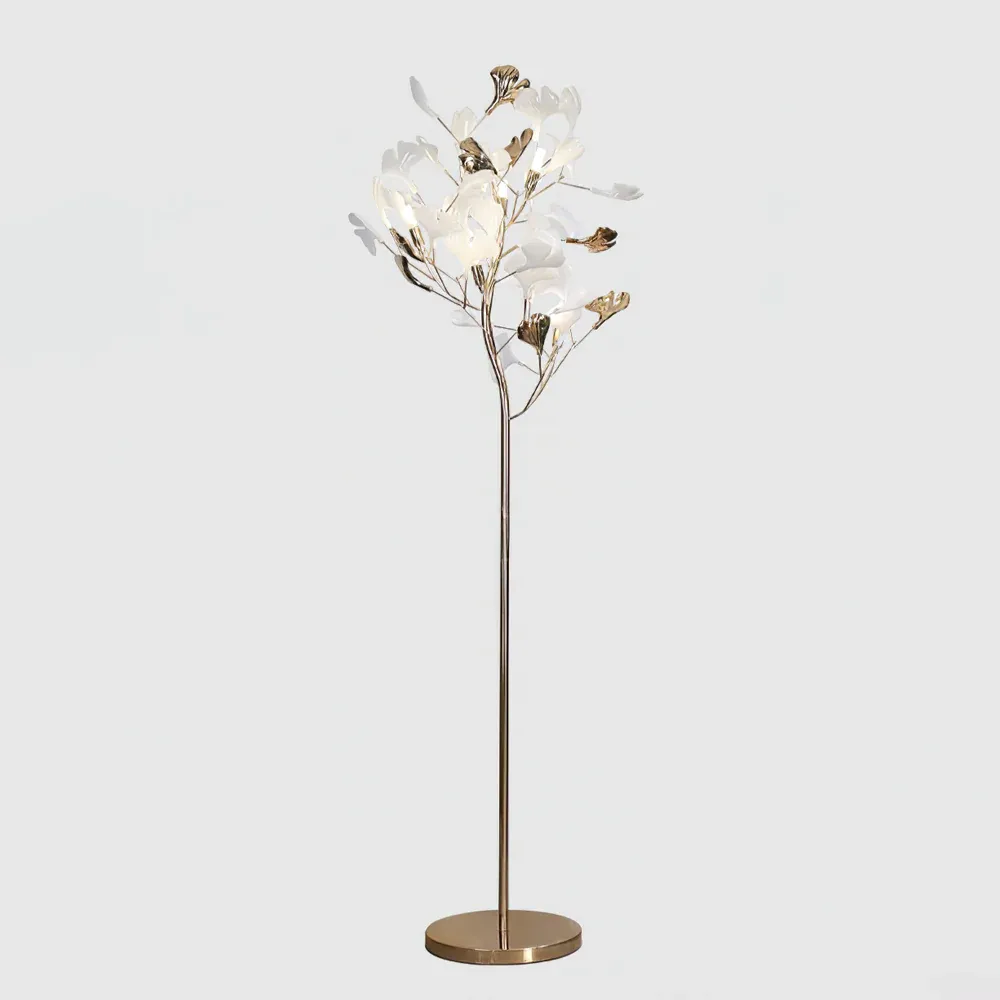 Olivia Gingko Ceramics Floor Lamp