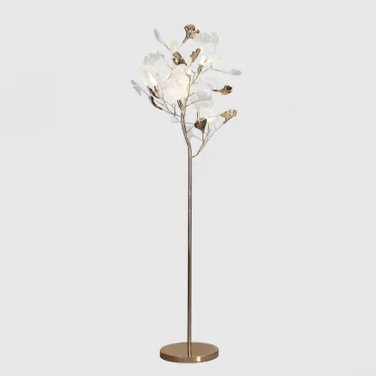 Olivia Gingko Ceramics Floor Lamp