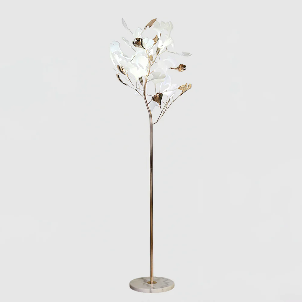 Olivia Gingko Ceramics Floor Lamp