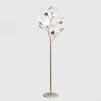 Olivia Gingko Ceramics Floor Lamp