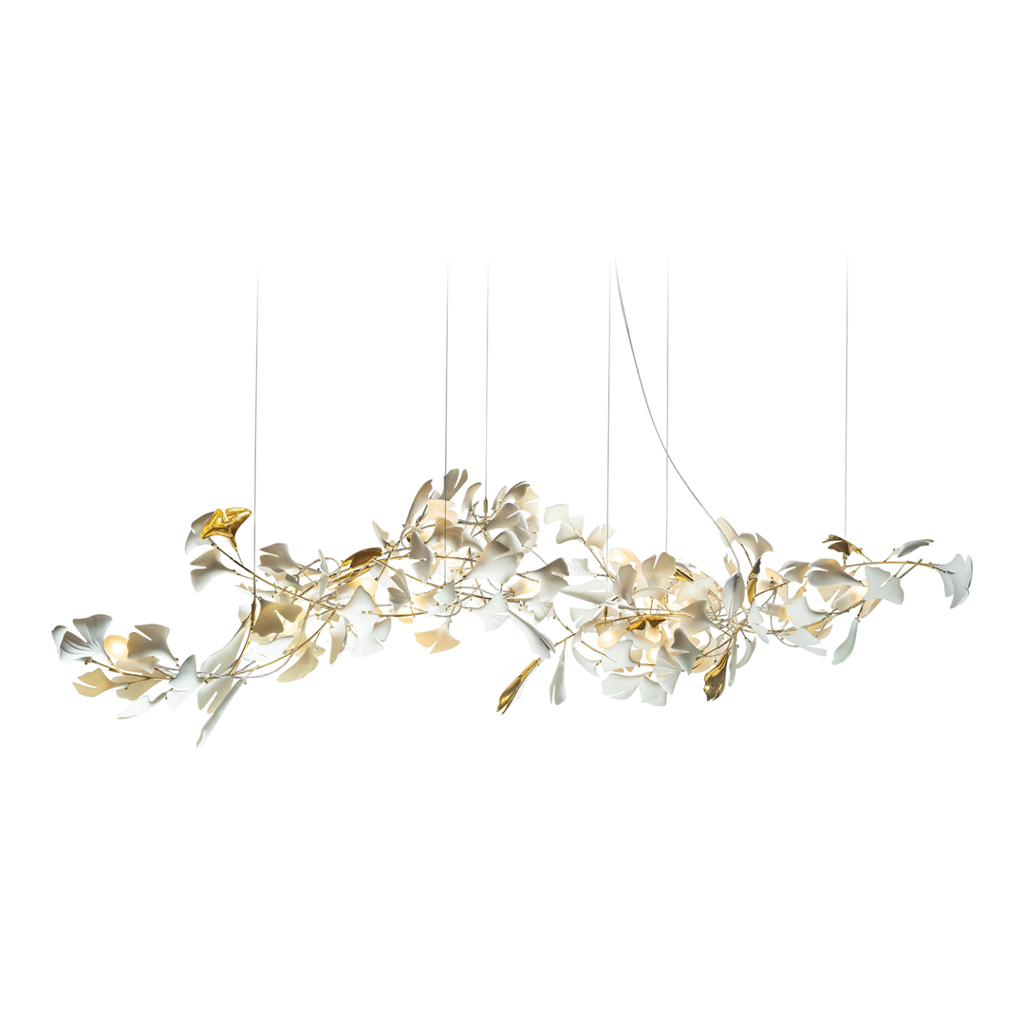 Olivia CeraFall Modern Art Deco Organic Chandelier Metal Ceramics