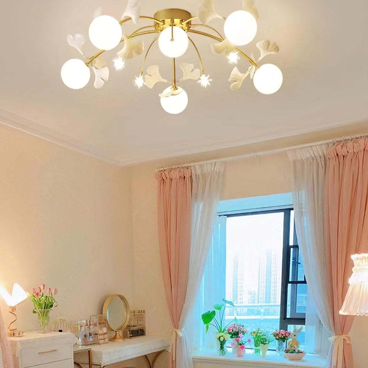 Olivia Nordic Ceiling Light in bedroom