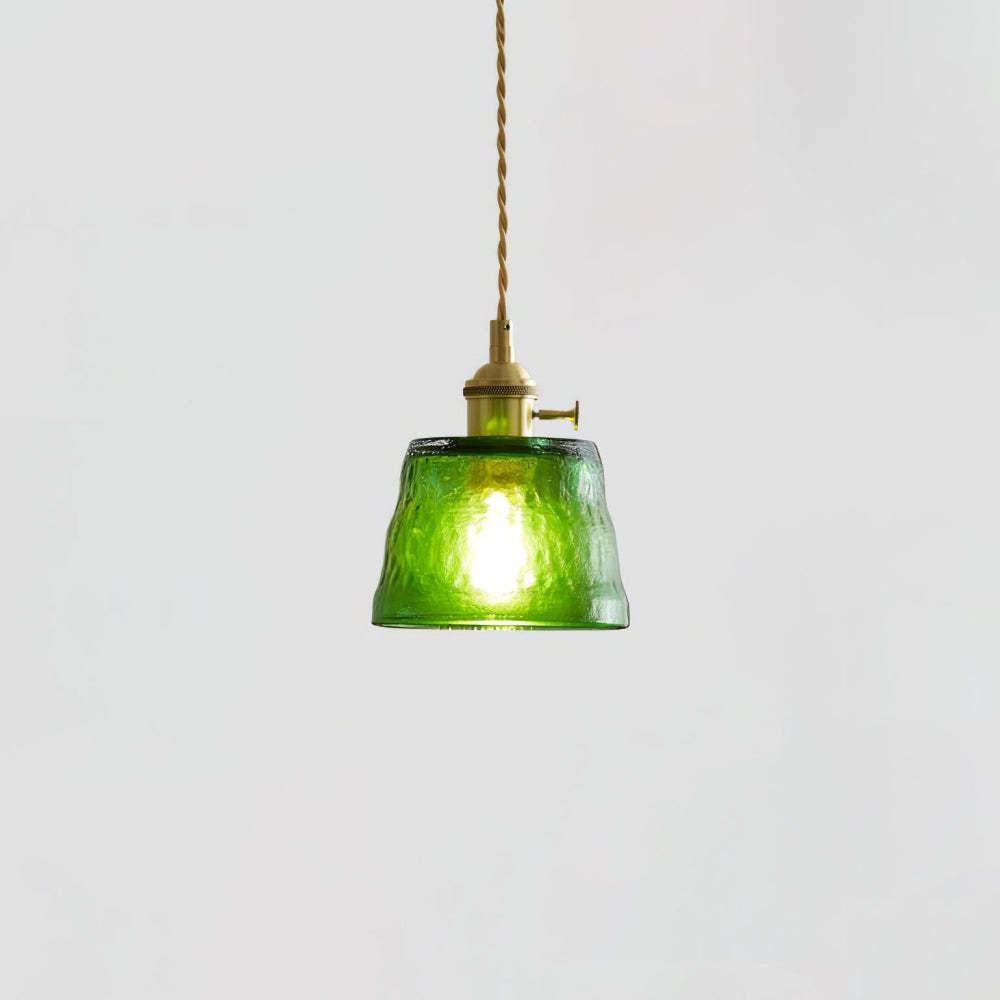 Green glass pendant light Hailie, modern Nordic lighting