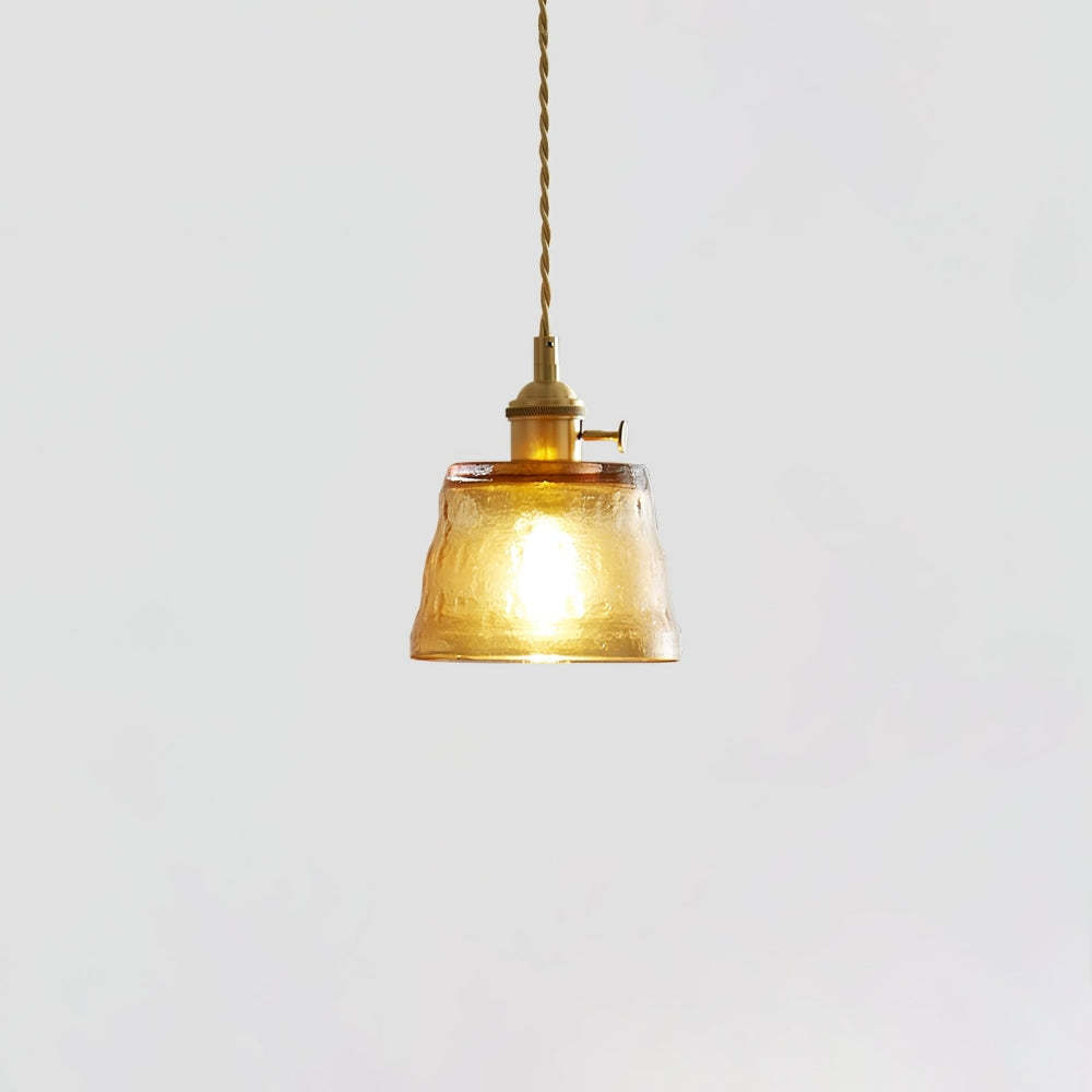 Hailie Nordic Pendant Light with Amber Glass Shade