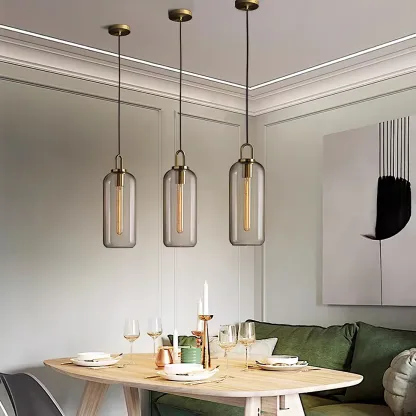 Hailie Modern Round Glass Pendant Light Bedroom Hallway Living Room