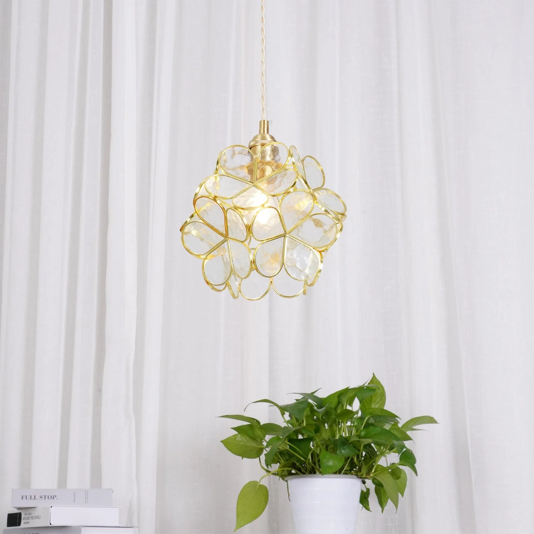 Alessio Vintage Flower Glass Pendant Light Shades Living Room Bedroom