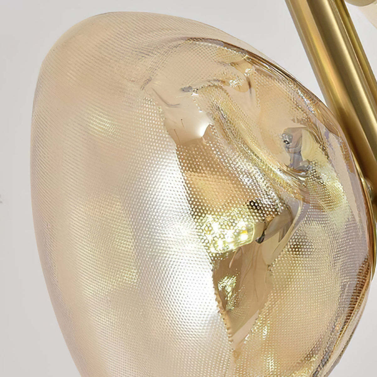 Byres Table Lamp Detail: Irregular Glass Shade