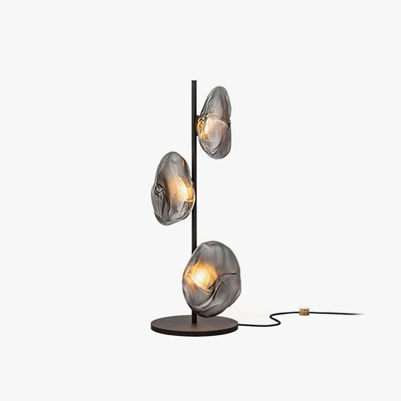 Byres Table Lamp with three irregular glass shades