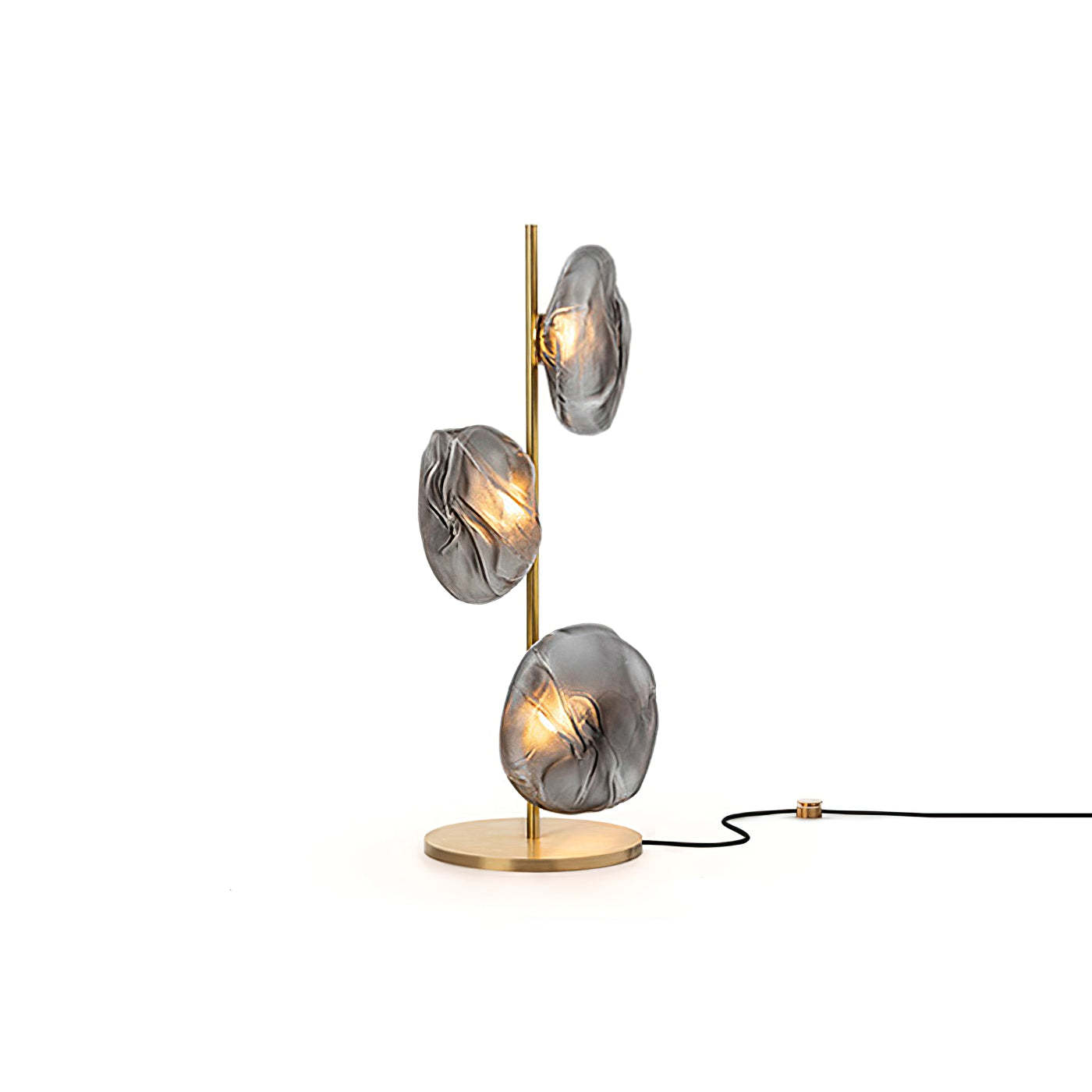 Byres Table Lamp with three irregular glass shades