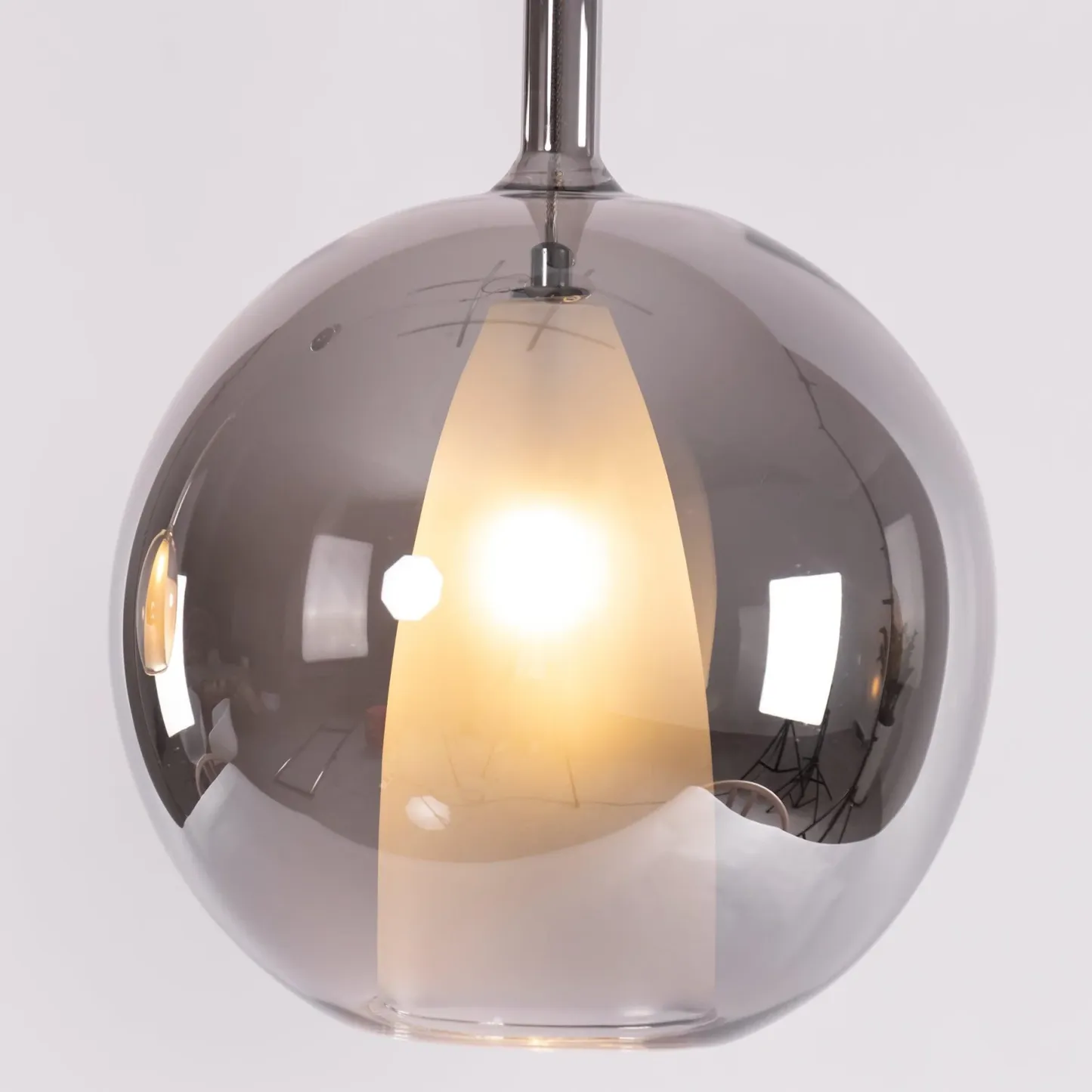 Hailie Modern Round Glass Pendant Light Bedroom Living Room