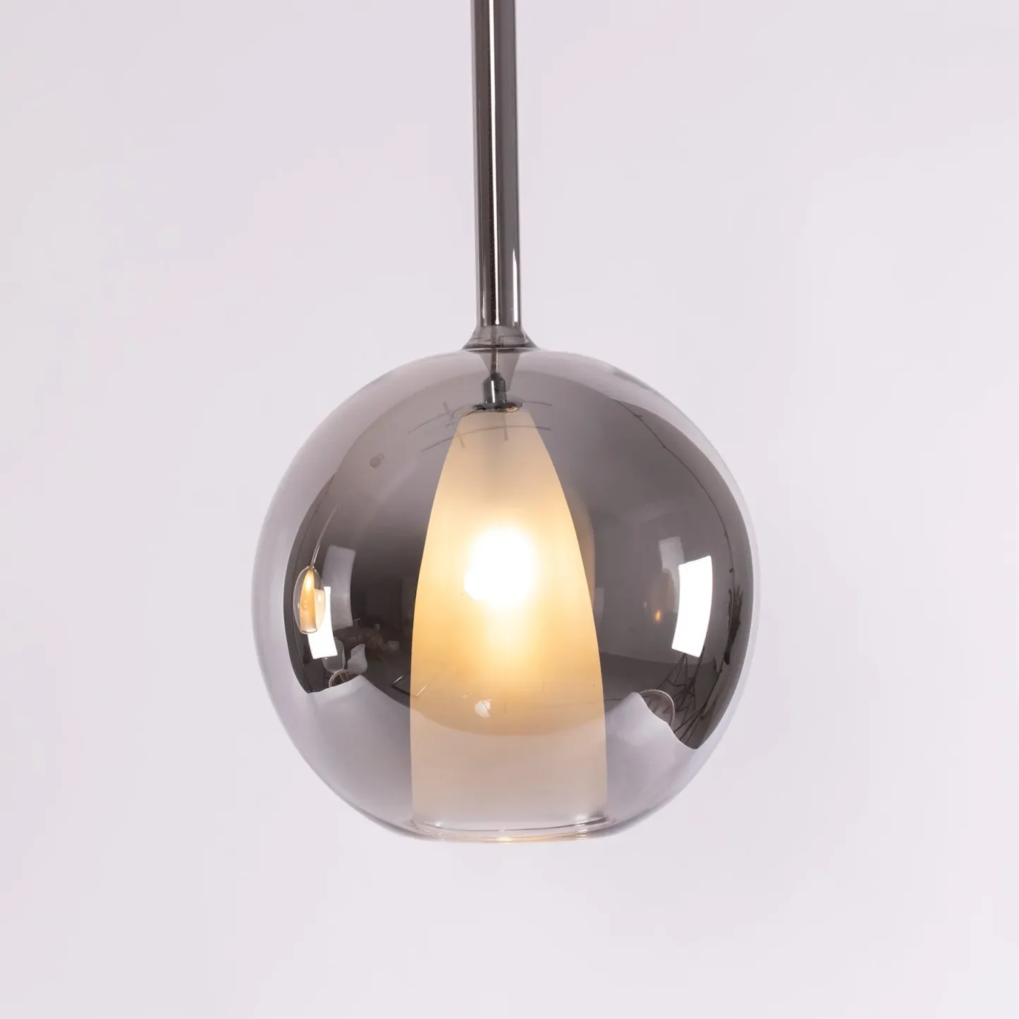 Hailie Modern Round Glass Pendant Light Bedroom Living Room