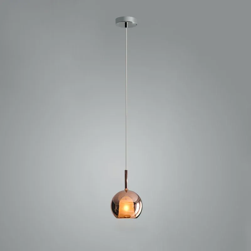 Hailie Modern Round Glass Pendant Light Bedroom Living Room