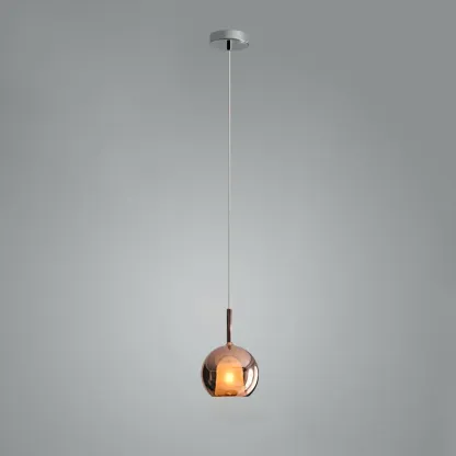 Hailie Modern Round Glass Pendant Light Bedroom Living Room