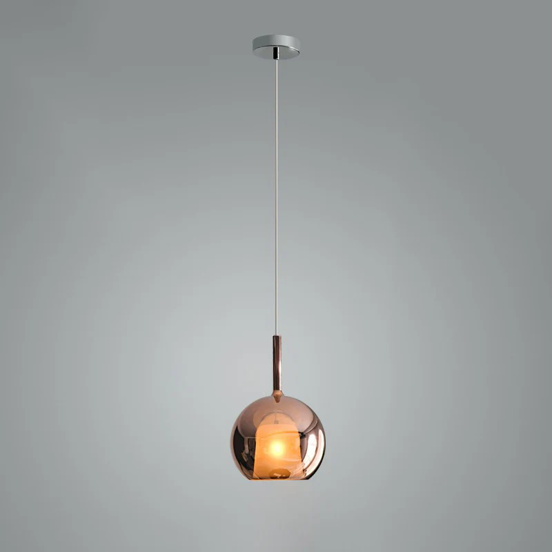 Hailie Modern Round Glass Pendant Light Bedroom Living Room