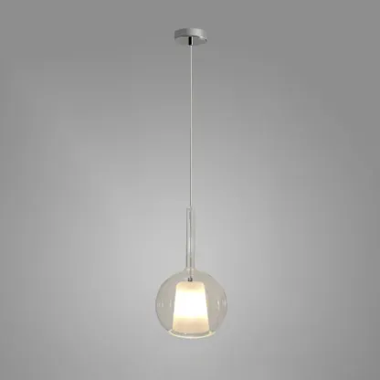 Hailie Modern Round Glass Pendant Light Bedroom Living Room