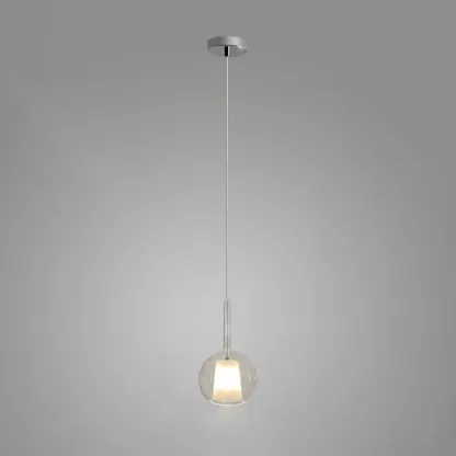 Hailie Modern Round Glass Pendant Light Bedroom Living Room