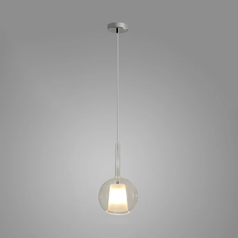 Hailie Modern Round Glass Pendant Light Bedroom Living Room