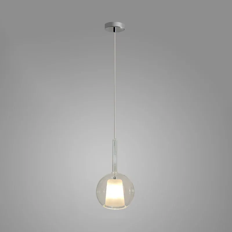 Hailie Modern Round Glass Pendant Light Bedroom Living Room