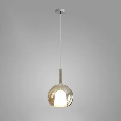 Hailie Modern Round Glass Pendant Light Bedroom Living Room