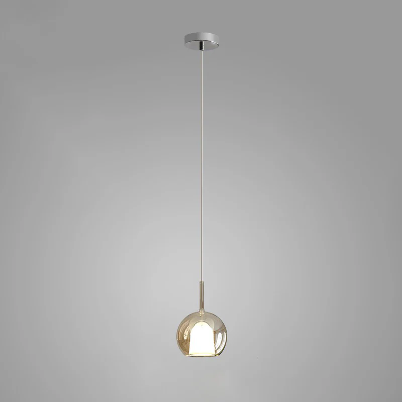 Hailie Modern Round Glass Pendant Light Bedroom Living Room
