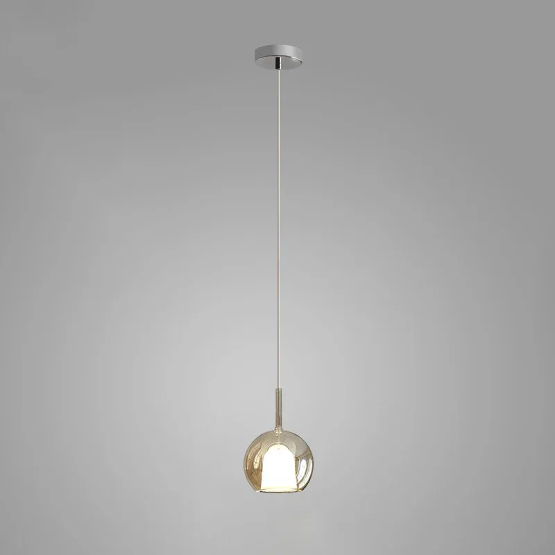 Hailie Modern Round Glass Pendant Light Bedroom Living Room
