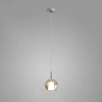 Hailie Modern Round Glass Pendant Light Bedroom Living Room