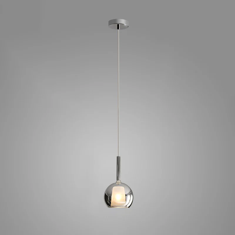 Hailie Modern Round Glass Pendant Light Bedroom Living Room