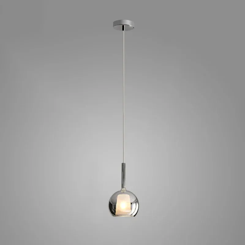Hailie Modern Round Glass Pendant Light Bedroom Living Room