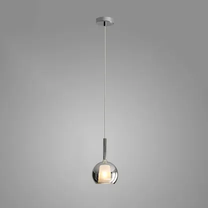 Hailie Modern Round Glass Pendant Light Bedroom Living Room