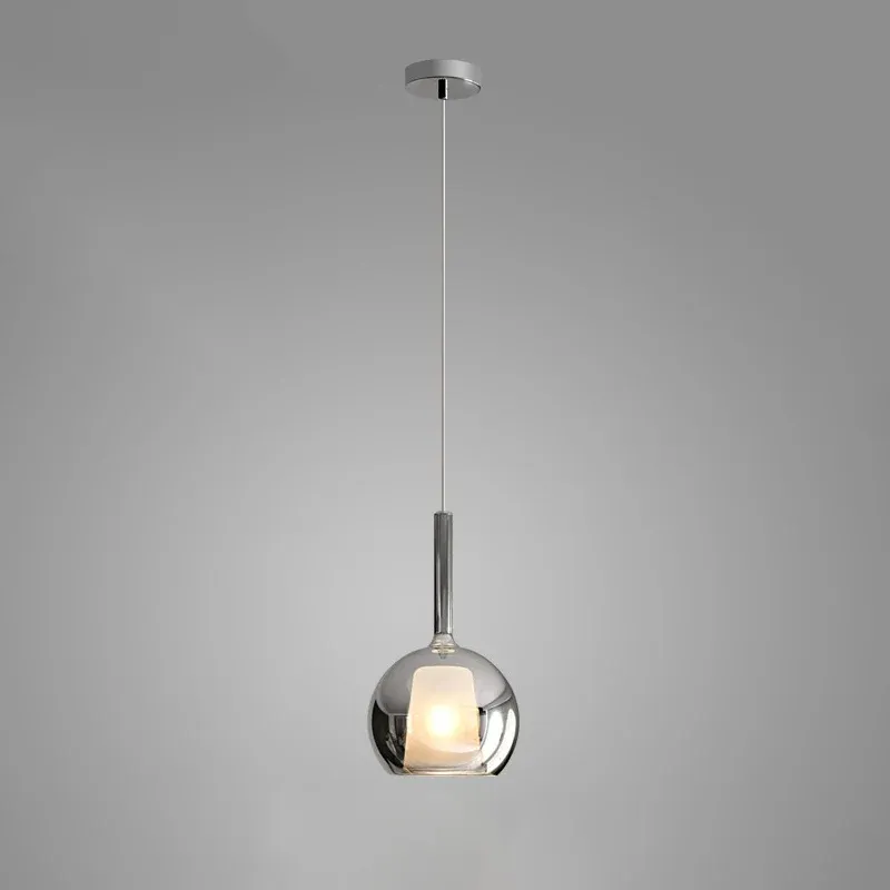 Hailie Modern Round Glass Pendant Light Bedroom Living Room