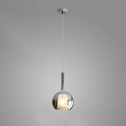 Hailie Modern Round Glass Pendant Light Bedroom Living Room