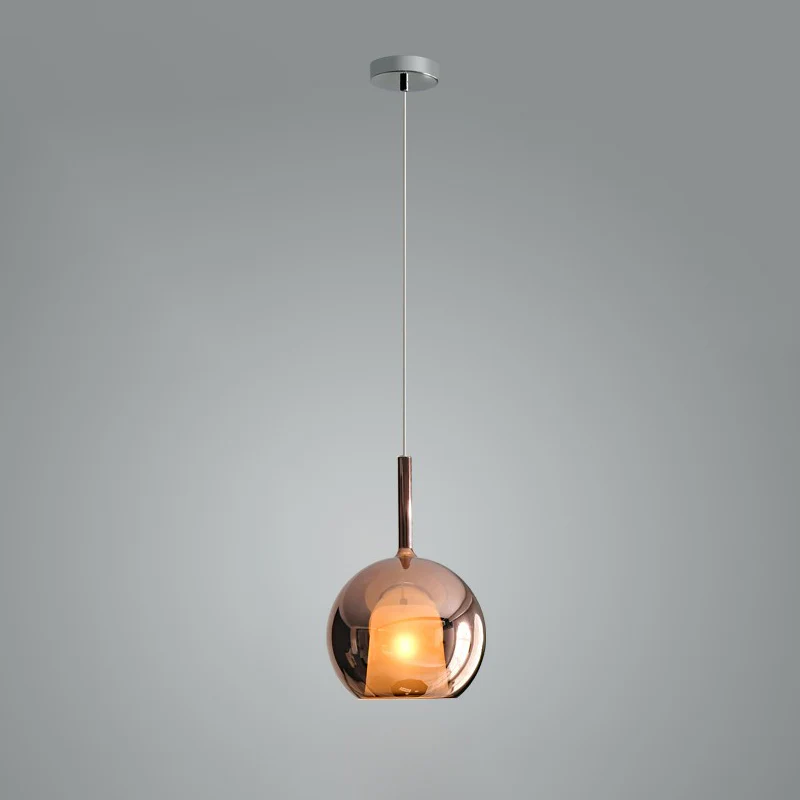 Hailie Modern Round Glass Pendant Light Bedroom Living Room