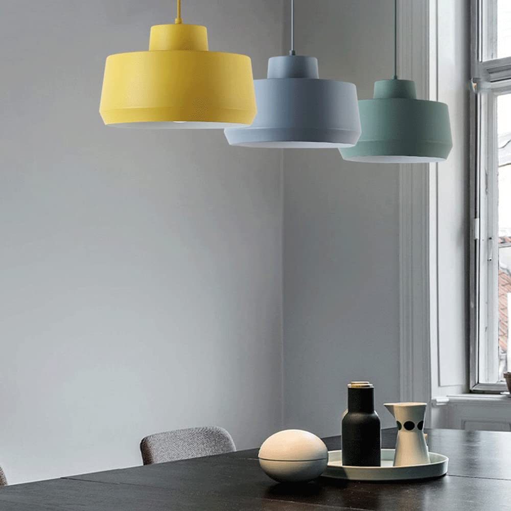 Colorful Morandi pendant lights in living room